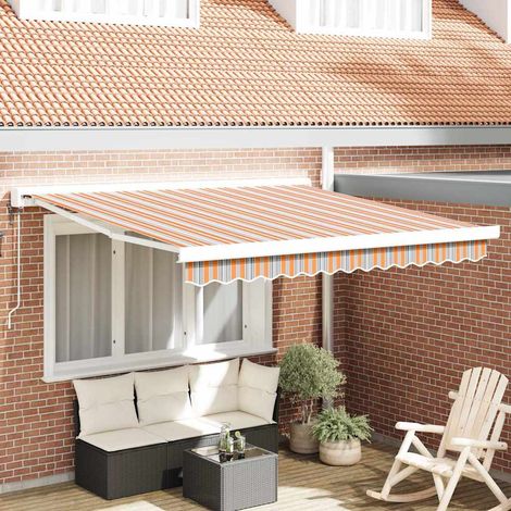 Toldo retráctil Multicolor 300 x 250 x 165 cm Tela y Metal