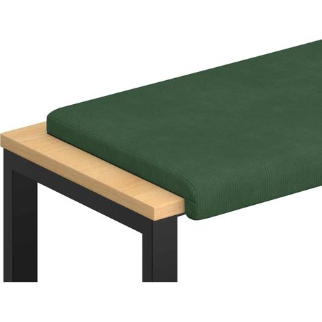 Bench Cushion Corduroy Dark Green Depth 35 cm vidaXL (1/5)