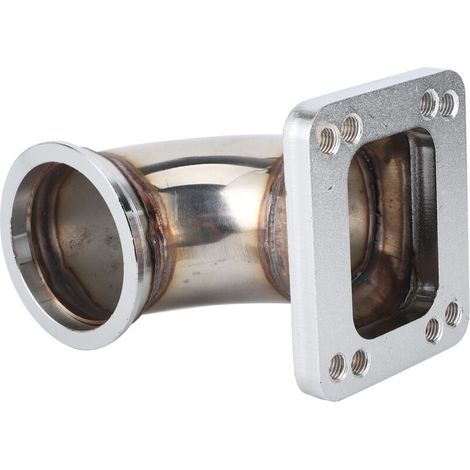 Brida adaptadora angular de 90 grados T3 T4 para escape de turbo automotriz, 64 mm/2,5 pulgadas, repuesto -Crezuo