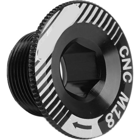 Vis de fixation M18 pour manivelle vélo en alliage d'aluminium, boulon noir pour pédalier. (1/5)