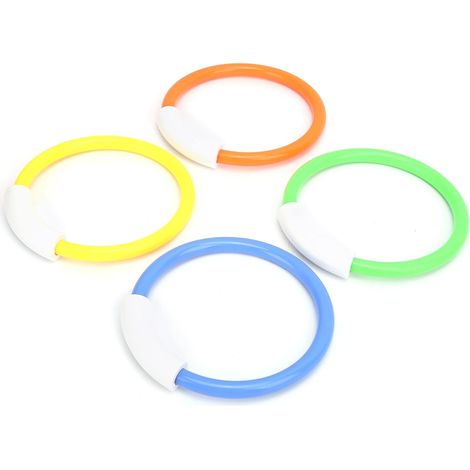 Anneaux de Plongée Colorés pour Enfants, Jouets de Plongée en Piscine sous-Marine pour l'amélioration des Compétences de Natation 4 Pièces (1/5)