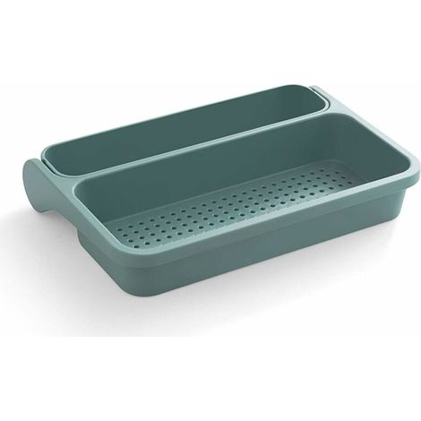 Panier égouttoir pliable pour fruits et légumes, sans perçage, avec grille de cuisson (Couleur : Vert)-AquaForge (1/5)