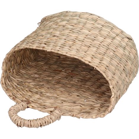 Panier mural tissé en fibre naturelle pour rangement déco jardin intérieur extérieur (1/5)