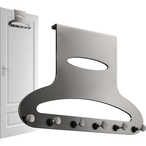 the Door Coat Rack Heavy Duty Metal Organizer Shelf Behind