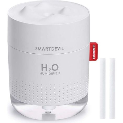 Mini Humidificateur d'air bebe, Pas de batterie, Portable Humidificateur d’Air Maison, USB Humidificateur d’Air Chambre Silencieux pour Bureau, Arrêt Automatique(500ml) - 2 Filtres (1/5)