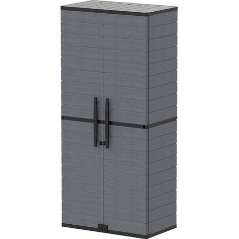 DURAMAX Armoire de rangement haute - Gris (1/4)