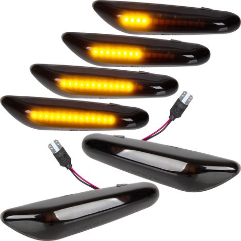 Clignotants latéraux à LED fumés dynamiques pour BMW Série 1 E81 E82 E87 E88 (lot de 2) (1/5)