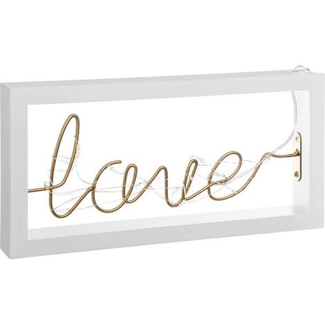 Déco Lumineuse Mots "Love" LED 25 x 15 cm - Blanc - SILUMEN (1/4)