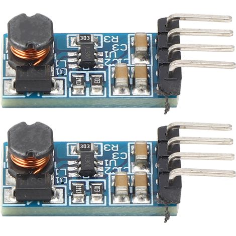 2 Modules Boost Step-up DC-DC Mini 3,3V 3,7V 4,5V 5V vers 12V Carte de Conversion de Tension Ultra-Petite (1/5)