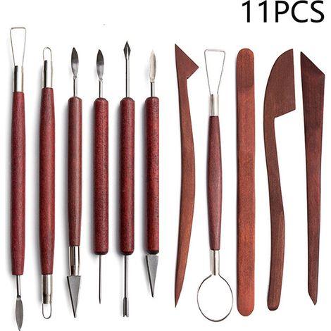 Andere Spezialwerkzeuge, Ton-Modellierset, 11-teiliges tragbares Polymer-Ton-Schnitzmesser-Set für DIY-Bastelprojekte