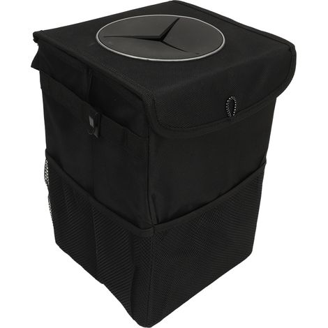 Mülleimer fürs Auto mit Deckel, Hänge-Müllsack mit Aufbewahrungstaschen, faltbarer und tragbarer Mülleimer fürs Auto, Maße: 190 x 190 x 300 mm (1/5)