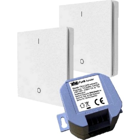 Commutateur sans fil avec 2 émetteurs muraux sans fil DWS-11 + interrupteur radio encastrable 230 V/2300 W (1/5)