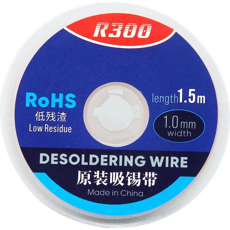 Fil de dessoudure en cuivre 1,5 mm pour circuits imprimés - Nettoyage puissant et conduction thermique rapide (1/5)