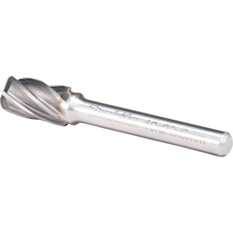 Makita B-52776 Fraise Sphérique 10x20mm Ø6mm (3/8x3/4" Ø1/2") Dents en aluminium (1/4)
