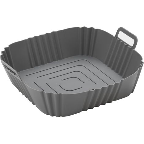 Alfombrilla de silicona para freidora de aire, 3 piezas, gris (1/3)