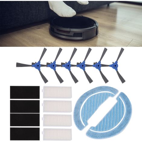 Seitenbürsten-Wischmopp-Filter-Ersatzset passend für Conga Kehrroboter-Zubehör (1/5)