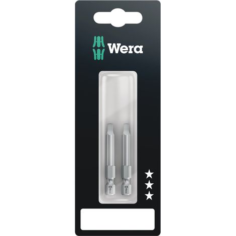 Embouts de vissage empreinte carrée 868/4 SB Z N°1 x 50 mm en blister de 2 pièces - WERA (1/2)