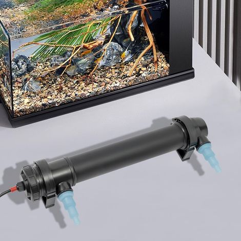 UVC-Klärgerät,Sterilisationslampe,Wasseraufbereiter Aquarium,Verhindern Sie Algenwachstum,Saubere Wasserqualität und Reduzieren Sie Fischkrankheiten 18W (1/5)