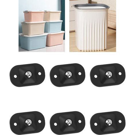 Mini roulettes pivotantes, roulettes pour appareils électroménagers, roulettes auto-adhésives en acier inoxydable, roulettes pivotantes robustes, roues universelles adaptées aux cuisines et aux petits (1/5)