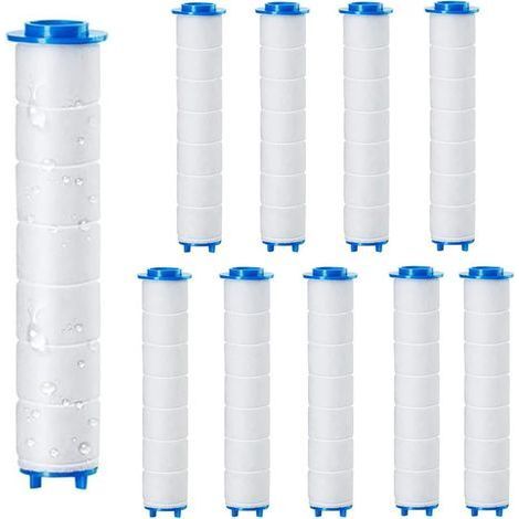 10 pièces Filtre douche, 9,5x2 cm, Coton PP, Ions négatifs, Universel (1/5)