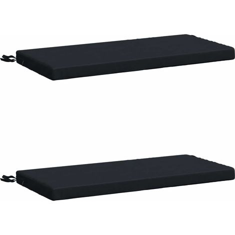 Coussins de banc 2 pièces SOEST 100 % polyester Bleu foncé vidaXL