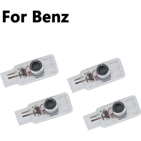 (Lot de 4 - Pour Mercedes-Benz) Projecteur laser LED pour éclairage de portière de voiture, compatible avec Mercedes-Benz X164, W164, W215, GL, ML, Classe R, R400, R350, R300 et ML450. Accessoires d'é (1/4)