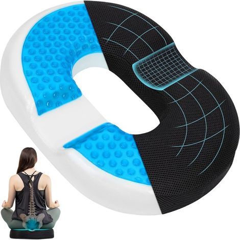 Coussin Coccyx Orthopédique - 1 pièce, Coussin Coccyx Orthopédique Mousse/Gel Beignet - Pour Hémorroïde/Escarre (1/5)