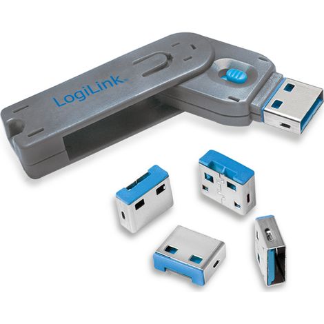 logilink USB-Sicherheitsadapter Silber Kompakt (1/2)