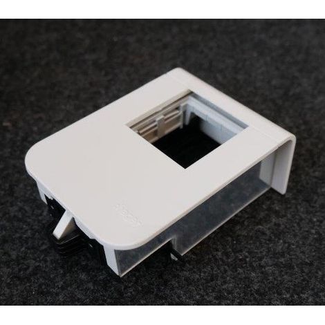 Support blanc polaire pour appareillage simple 45x45 sur plinthe SL20055 HAGER