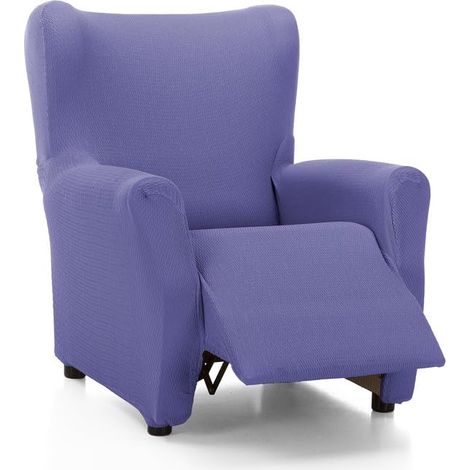 Housse de Fauteuil de Relaxation matelassée Ultra ajustée Housse de Fauteuil de Relaxation Extensible en Couleur Lilas fabriquée en Espagne (1/4)