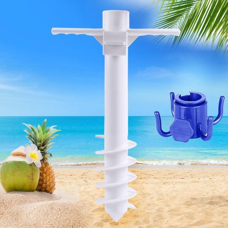 Porte-parasol de taille universelle - le porte-parapluie est vissé dans le sol - résiste aux vents forts