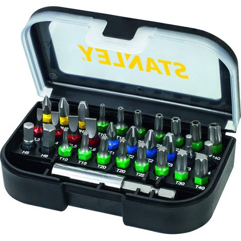 Stanley STA60490 Set Inserti Bit + Portainserti Magnetico 31 pezzi (1/4)