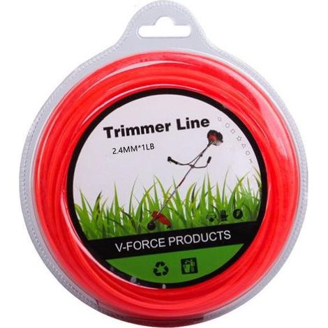 Fil Coupe-Bordure en Nylon Pour Débroussailleuse et Coupe Bordure, Entretien de Jardin et Bricolage, Taille Universelle, Tout Usage, Fil Rond, Bobine 2.4 mm (2.4MM Orange Round 1LB) (1/3)