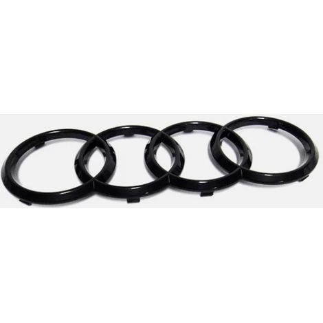 Logo/emblème noir brillant pour calandre avant Audi A1 A3 A4 A5 A6 273x94mm