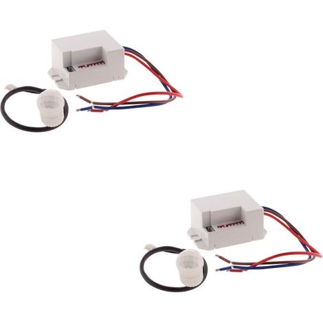 Lot de 2 détecteurs de mouvement encastrables - portée 6m - blanc - Elexity