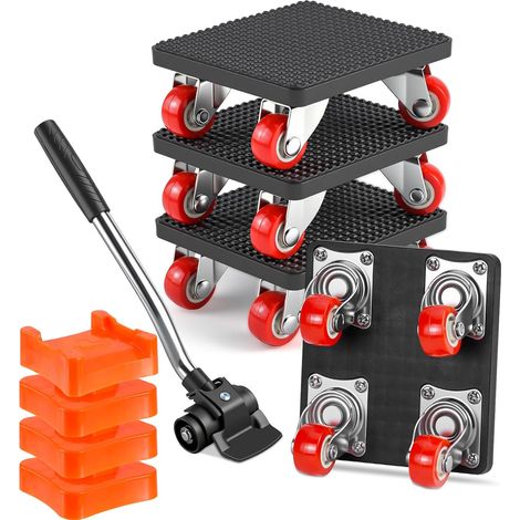 Kit roulettes de Transport pour Meubles, 4 Roues Pivotantes à 360 (1/5)