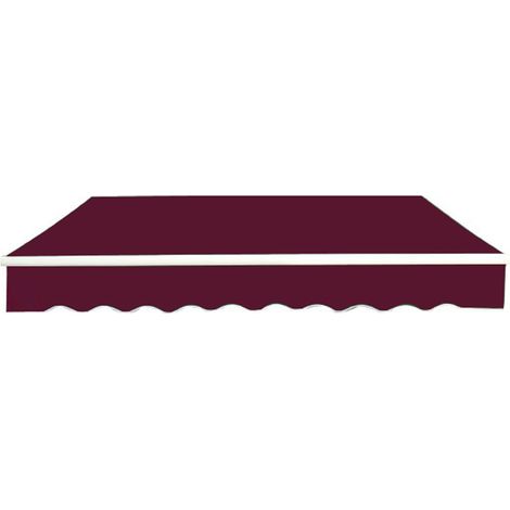 Greenbay 4.5x3m Garden Awning Replacement Fabric Top Cover Front Valance Wine Red (1/2)