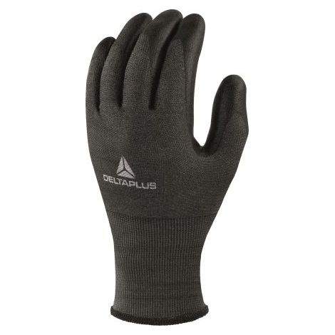 Gants de manutention Delta Plus VENICUTD taille 8, Résistant aux coupures, 2 gants, Noir ( Prix pour 1 paire )