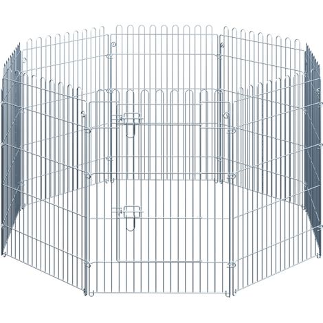 Parc à chiots, enclos pour chiots, barrière pour chiots, ensemble de 8 pièces, L 63 x H 91 cm