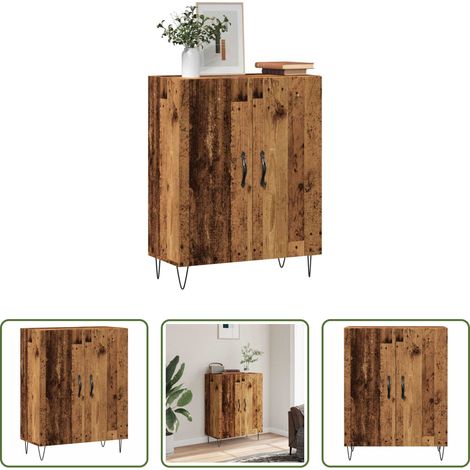 Altholz Optik - Sideboard Altholz-Optik 69,5x34x90 cm Holzwerkstoff (1/5)