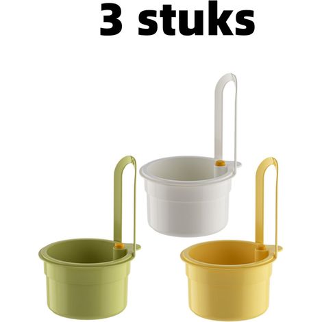 Ensemble de 3 pièces étagère de rangement bonde d’évier panier suspendu de cuisine passoire à déchets multifonctionnel panier de rangement étagère Dimensions 20 2 cm x 14 2 cm x 8 3 cm Disponible en p (1/5)
