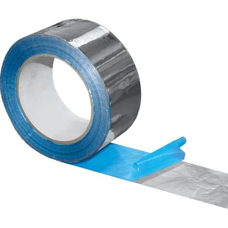 ALU TAG Ruban Adhésif Aluminium 50mm x 50m pour Systèmes de Ventilation et Climatisation, Bande d'Étanchéité, Isolation (1/5)