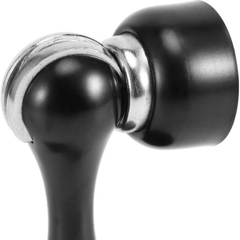 Magnetic Stainless Steel Door Stoppers, Wall or Floor Mounting, Anti-Rebound (Thickened Black) (1/5)