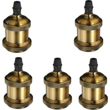 5 pack edison douille vintage e27 adaptateur de lampe rétro vintage lustre sans fil en cuivre 110-240v (1/5)