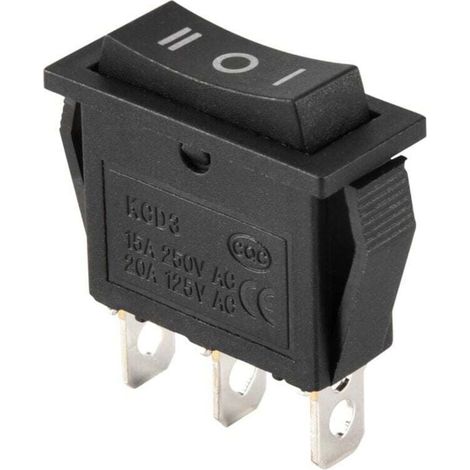 Interrupteur à Bascule SPDT 3 Broches ON-OFF-ON AC 250V 20A Position Marche Arrêt (1/4)