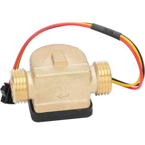 G1/2-Zoll-Durchflusssensor mit Messing-Hall-Durchflussmesser, DC 3–24 V, für Warmwasserbereiter, Kreditkarten-kompatibel