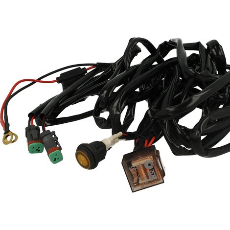 Kit Cablaggio 12V Con Interruttore Rele 80A Fusibile 30A Con Doppio Connettori DT Per Installazione Barra Led Su Jeep Fuoristrada (1/3)