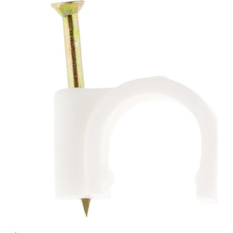 Lot de 100 crochets de fixation Ø12mm - Blanc - Zenitech