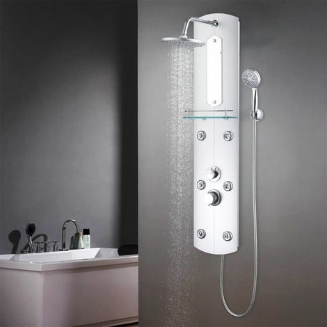 Panneau de douche 25×43×120 cm Argent