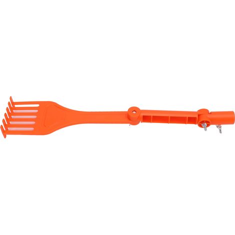 Outil de nettoyage de gouttières multifonctionnel en ABS avec manche rotatif, râteau pour le nettoyage des zones difficiles d'accès des toits et l'enlèvement des feuilles. (1/5)